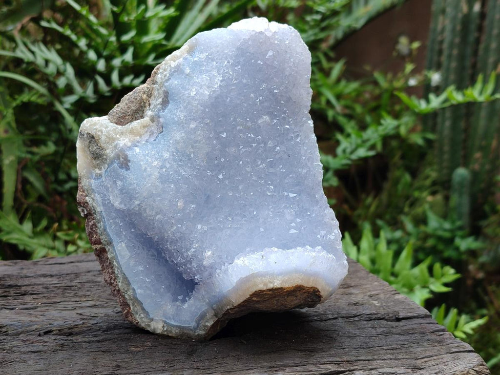 Natural Blue Lace Agate Geode Specimens x 3 From Nsanje, Malawi - Toprock Gemstones and Minerals 