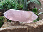 Polished Double Terminated Gemmy Rose Quartz Crystals x 2 From Madagascar - Toprock Gemstones and Minerals 