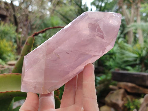 Polished Double Terminated Gemmy Rose Quartz Crystals x 2 From Madagascar - Toprock Gemstones and Minerals 
