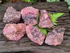 Natural Rhodonite Cobbed Specimens x 6 From Rhusinga, Zimbabwe - Toprock Gemstones and Minerals 