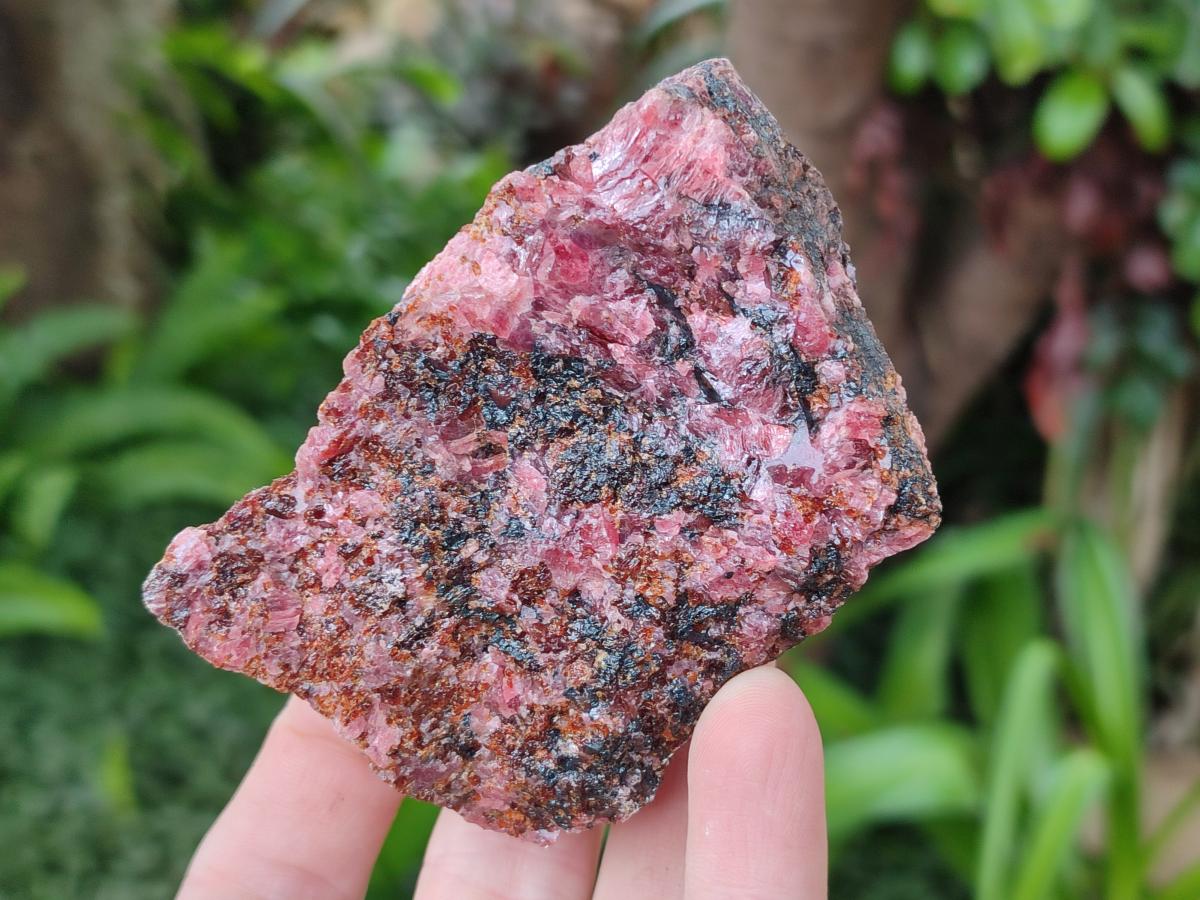 Natural Rhodonite Cobbed Specimens x 6 From Rhusinga, Zimbabwe - Toprock Gemstones and Minerals 