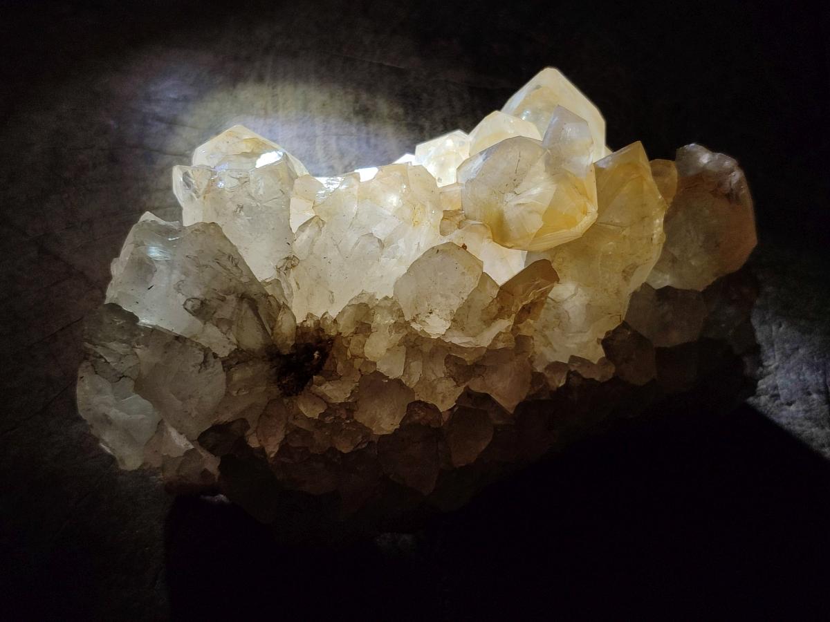 Natural Golden Limonite Quartz Clusters x 12 From Solwezi, Zambia - Toprock Gemstones and Minerals 