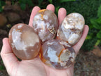 Polished Flower Agate Palm Stones x 12 From Antsahalova, Madagascar - Toprock Gemstones and Minerals 