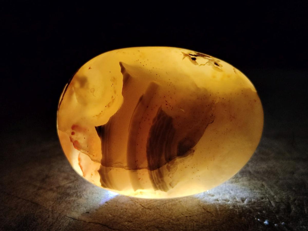 Polished Flower Agate Palm Stones x 12 From Antsahalova, Madagascar - Toprock Gemstones and Minerals 