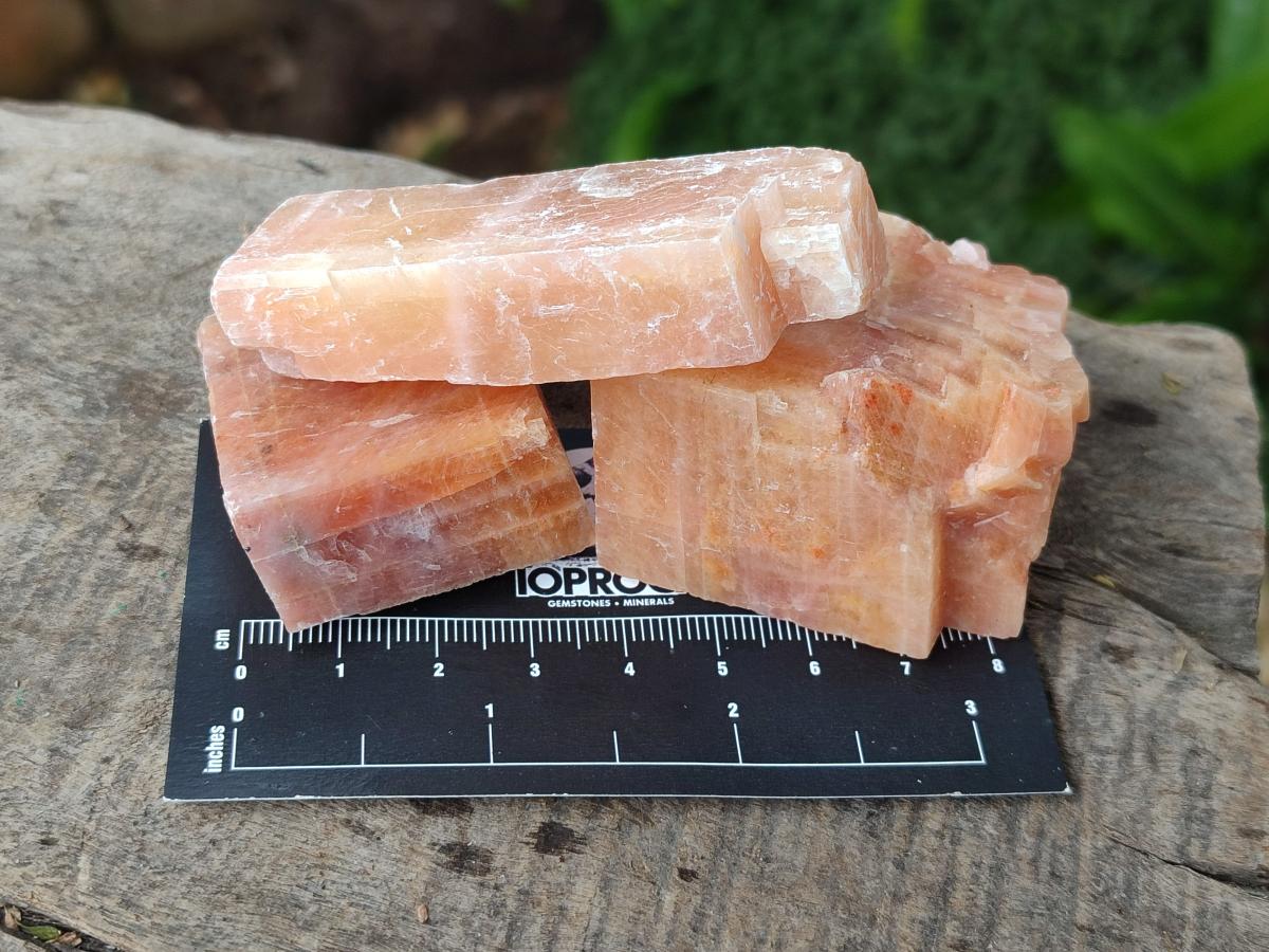 Natural Rhombohedral Sunset Orange Calcite Specimens x 35 From Spitzkop, Namibia - Toprock Gemstones and Minerals 