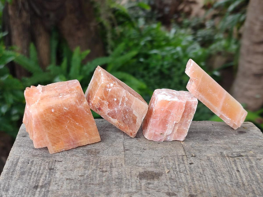 Natural Rhombohedral Sunset Orange Calcite Specimens x 35 From Spitzkop, Namibia - Toprock Gemstones and Minerals 