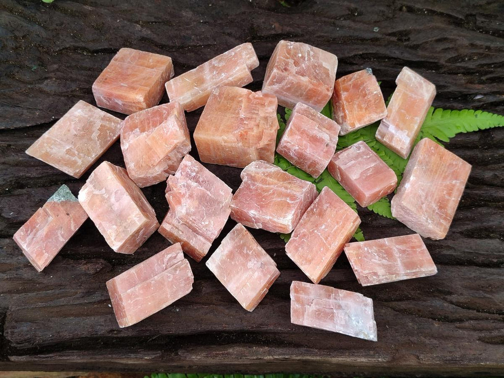 Natural Rhombohedral Sunset Orange Calcite Specimens x 35 From Spitzkop, Namibia - Toprock Gemstones and Minerals 