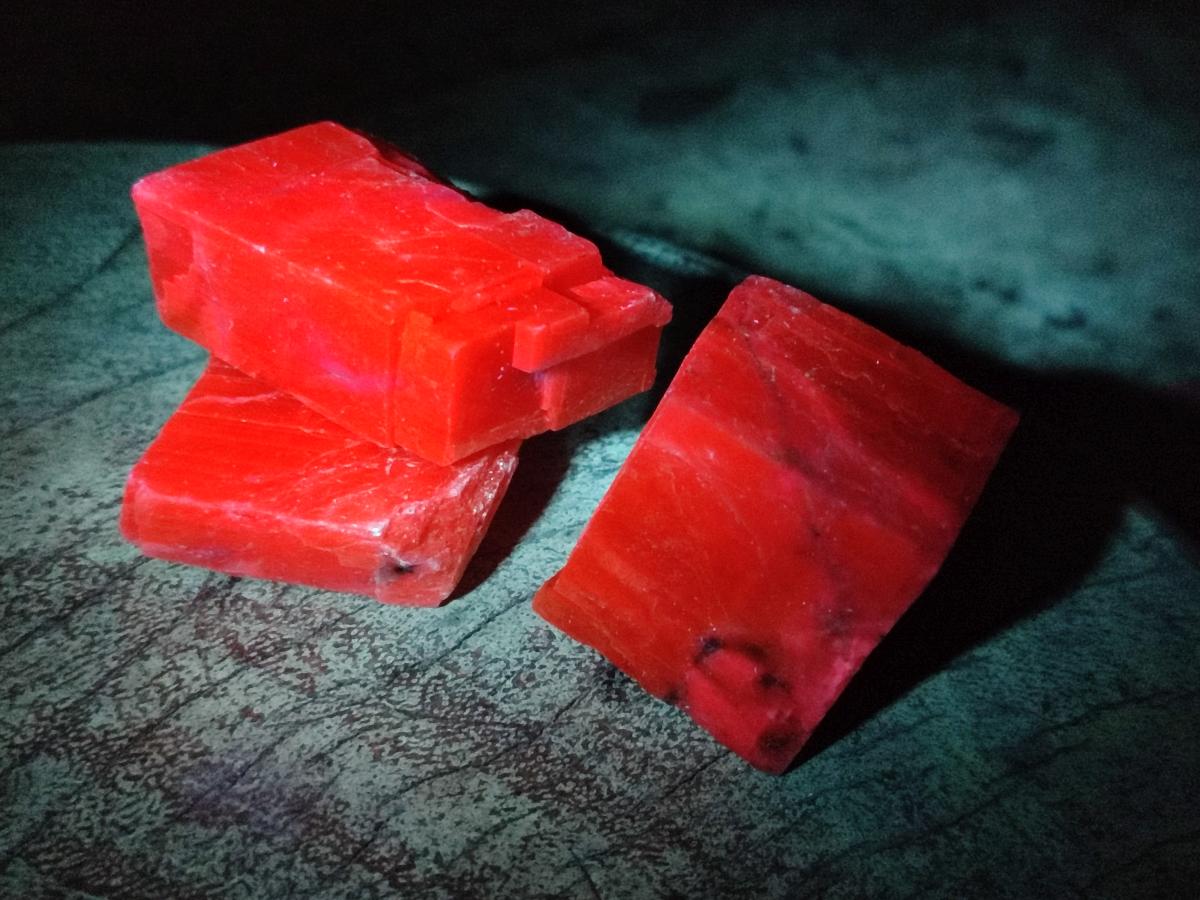 Natural Rhombohedral Sunset Orange Calcite Specimens x 35 From Spitzkop, Namibia - Toprock Gemstones and Minerals 