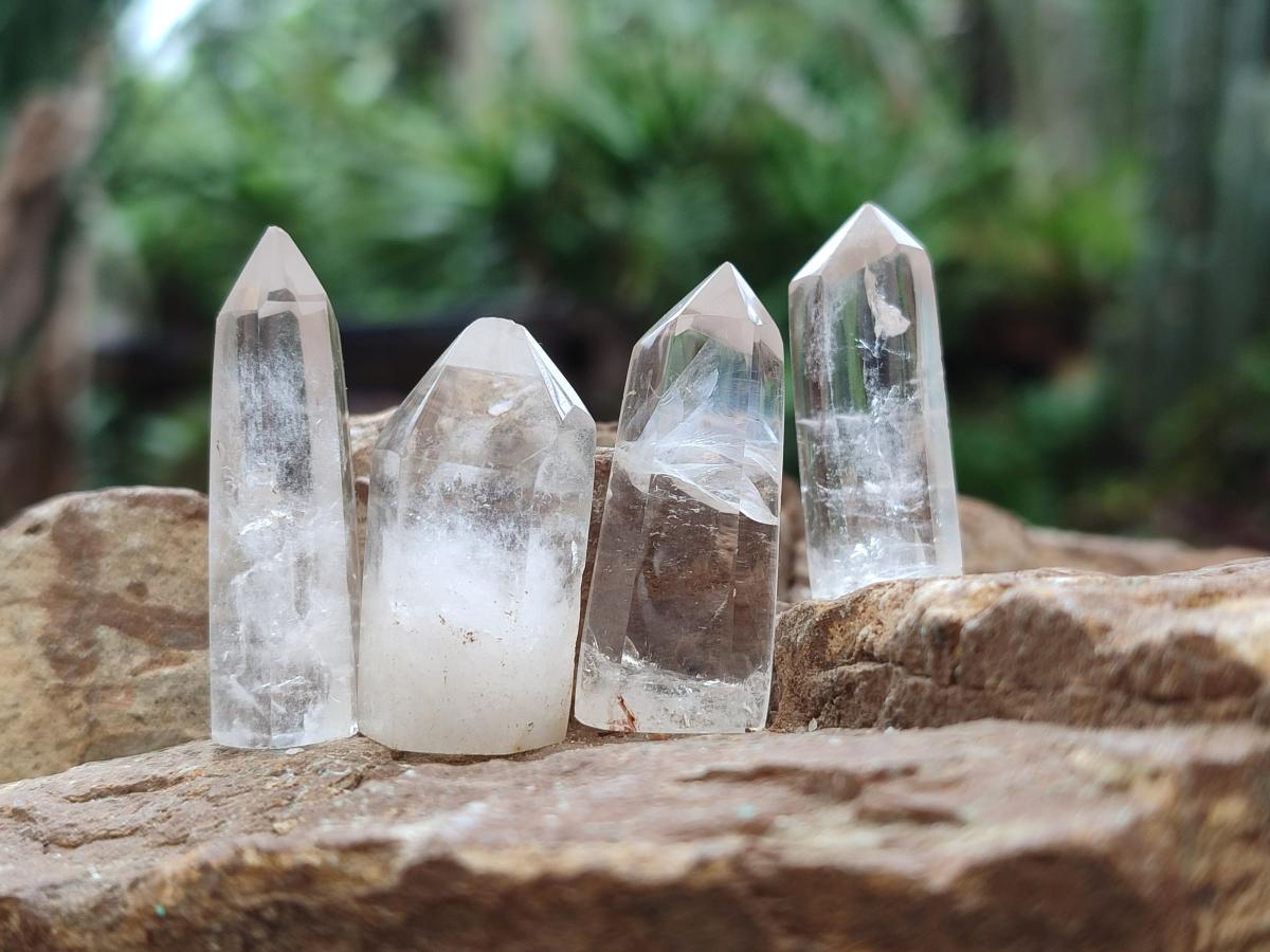 Polished Wire Wrap Sized Clear Quartz Crystals x 70 From Madagascar - Toprock Gemstones and Minerals 