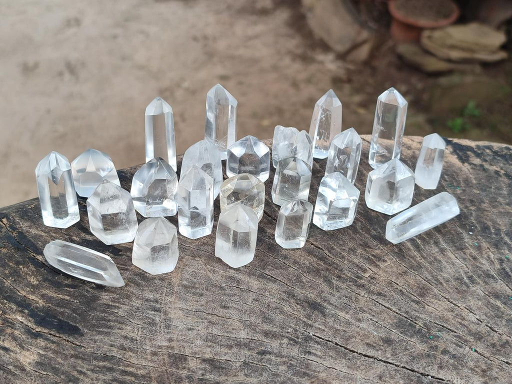 Polished Wire Wrap Sized Clear Quartz Crystals x 70 From Madagascar - Toprock Gemstones and Minerals 