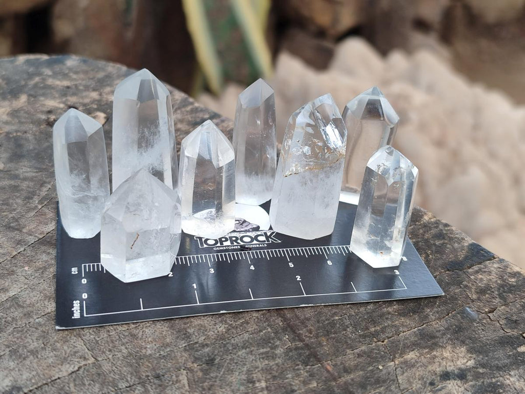 Polished Wire Wrap Sized Clear Quartz Crystals x 70 From Madagascar - Toprock Gemstones and Minerals 