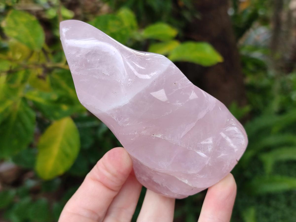 Polished Gemmy Rose Quartz Flames x 4 From Madagascar - Toprock Gemstones and Minerals 