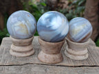 Polished Banded Agate Spheres x 12 From Madagascar - Toprock Gemstones and Minerals 