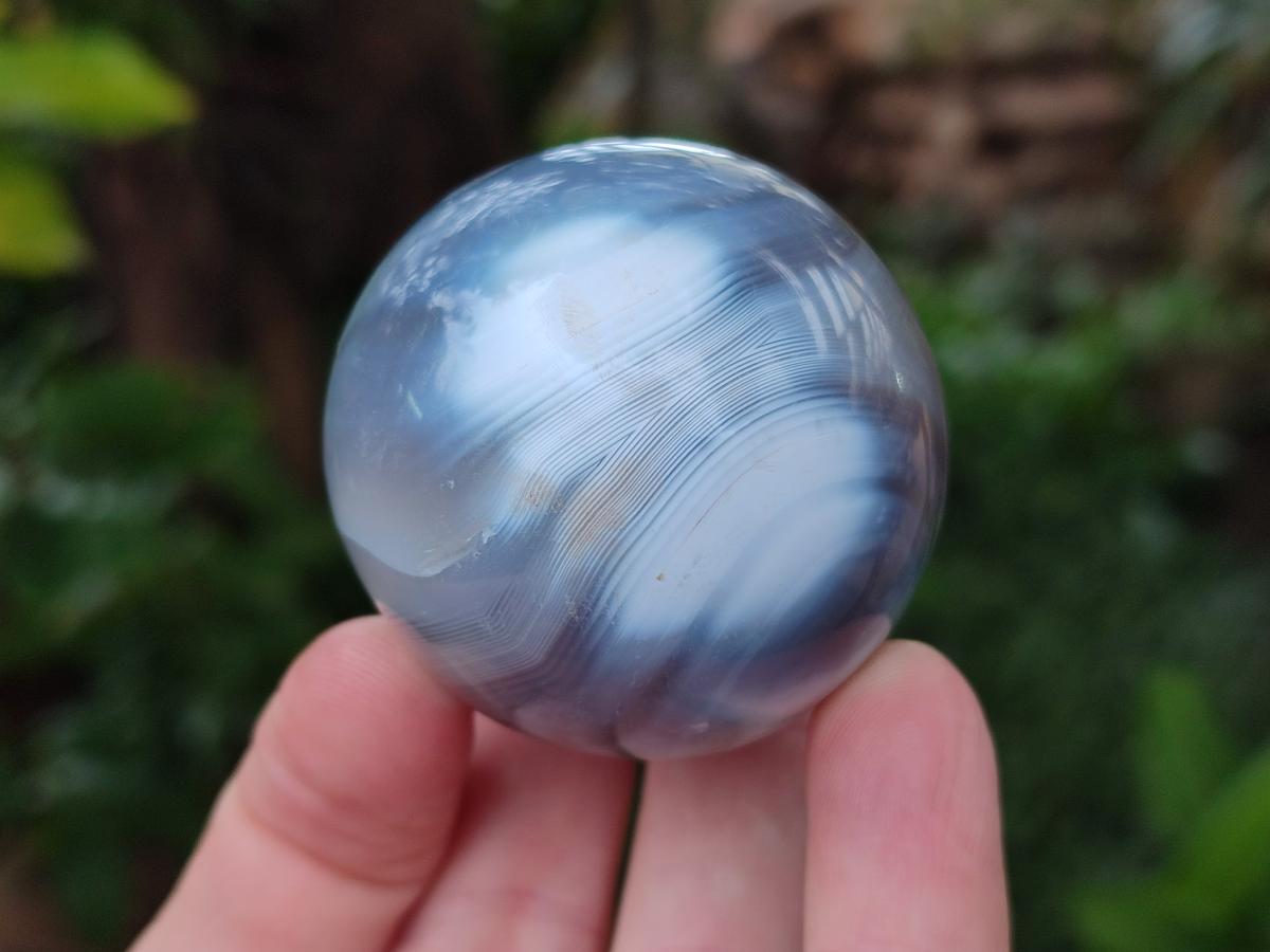 Polished Banded Agate Spheres x 12 From Madagascar - Toprock Gemstones and Minerals 