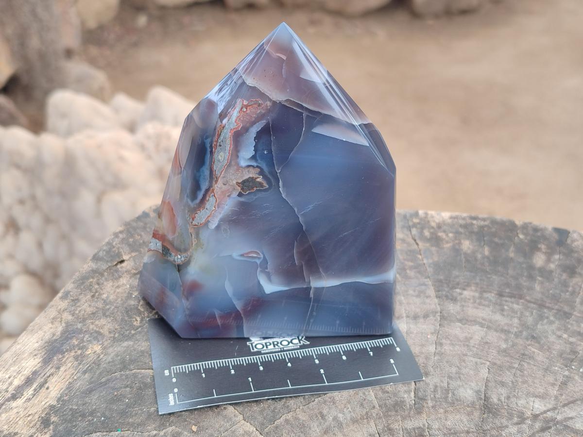 Polished Strawberry Agate Display Crystal Points x 2 From Mozambique - Toprock Gemstones and Minerals 