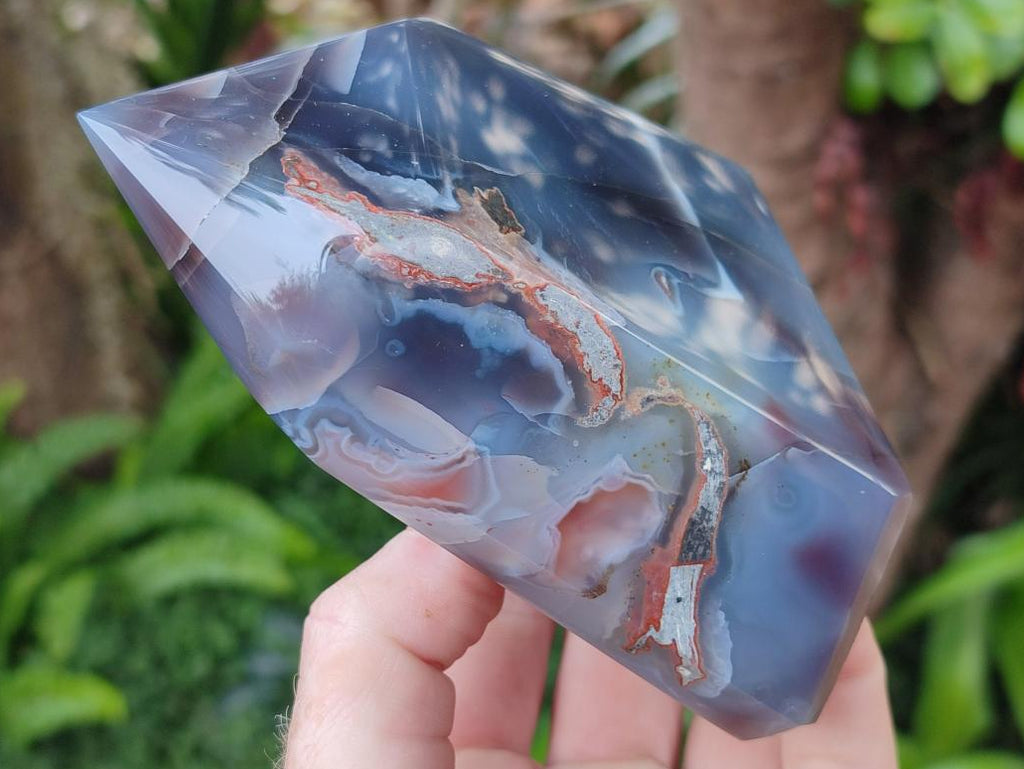Polished Strawberry Agate Display Crystal Points x 2 From Mozambique - Toprock Gemstones and Minerals 