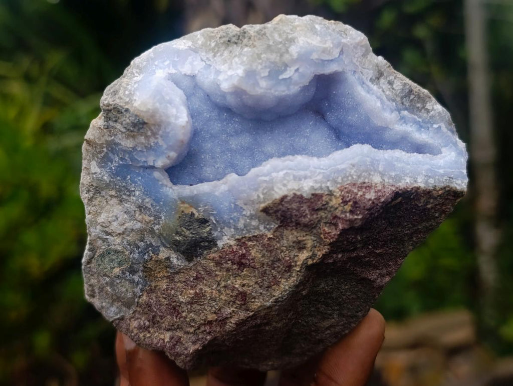 Natural Blue Lace Agate Geode Specimens x 12 From Nsanje, Malawi - Toprock Gemstones and Minerals 