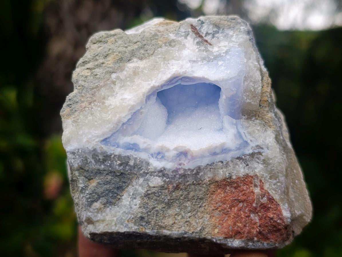 Natural Blue Lace Agate Geode Specimens x 12 From Nsanje, Malawi - Toprock Gemstones and Minerals 