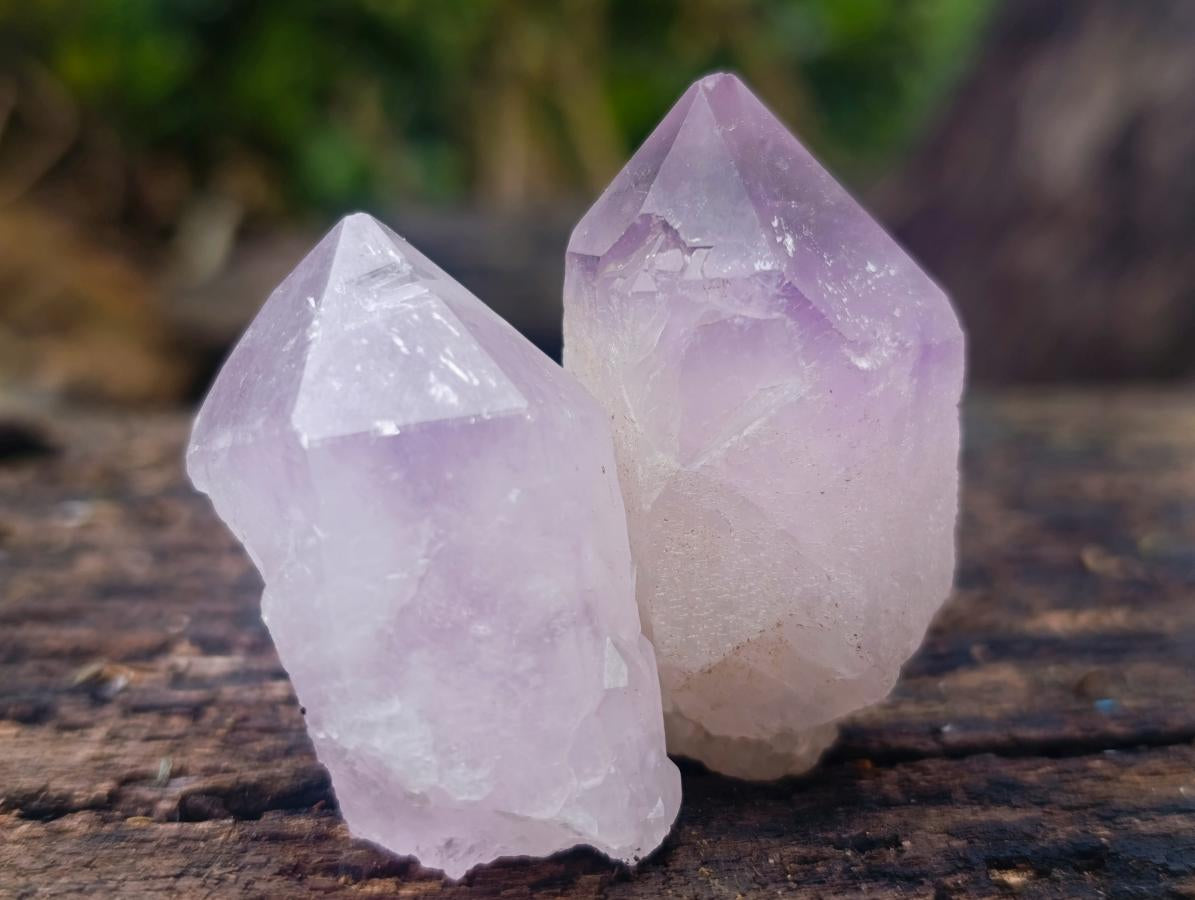Natural Jacaranda Amethyst Single Crystals x 24 From Mumbwa, Zambia - Toprock Gemstones and Minerals 