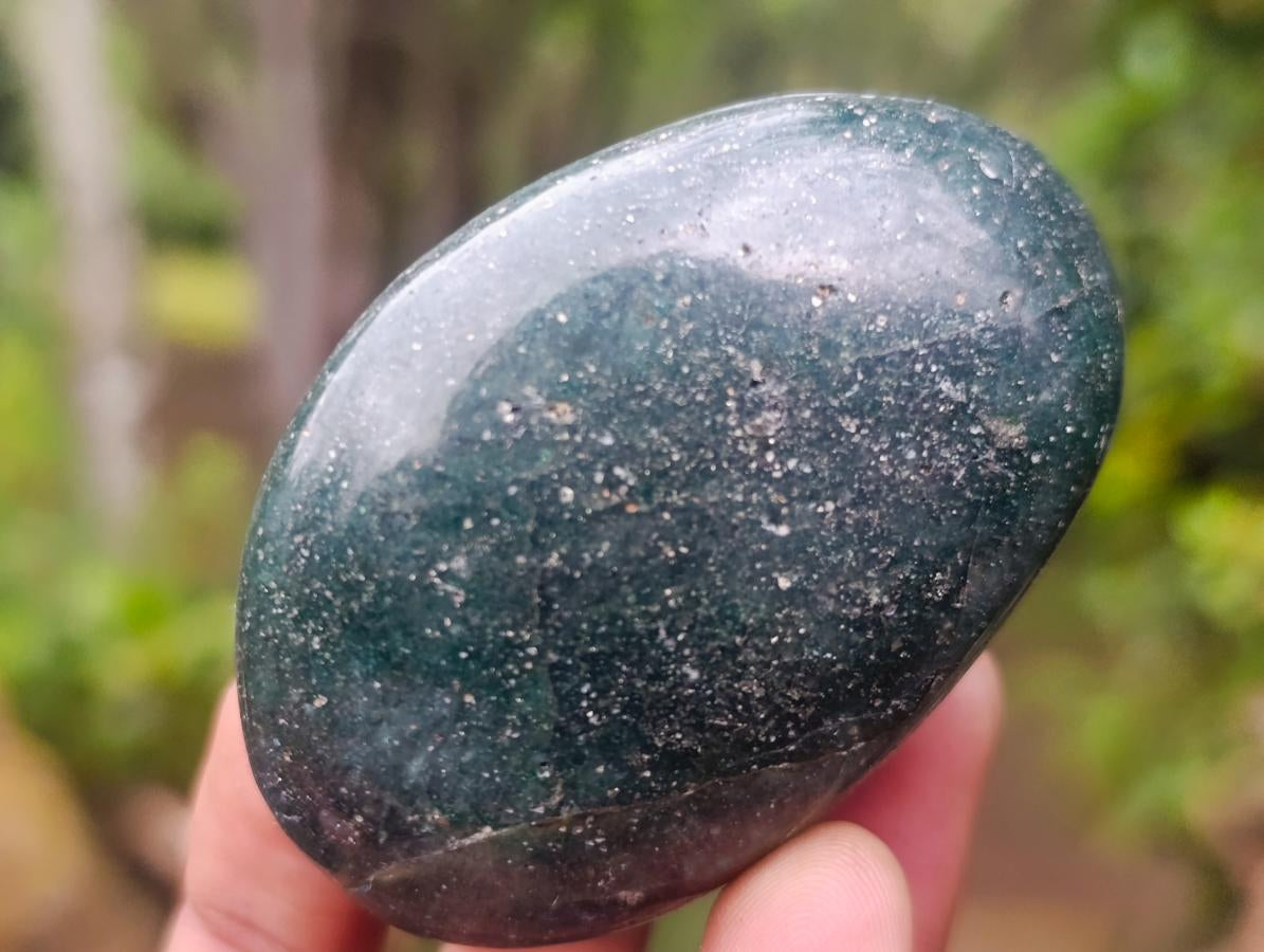 Polished Fuchsite Quartz Galets x 35 From Andakatany, Madagascar - Toprock Gemstones and Minerals 