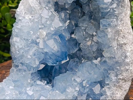 Natural Large Blue Celestite Geode Specimen x 1 From Sakoany, Madagascar - Toprock Gemstones and Minerals 