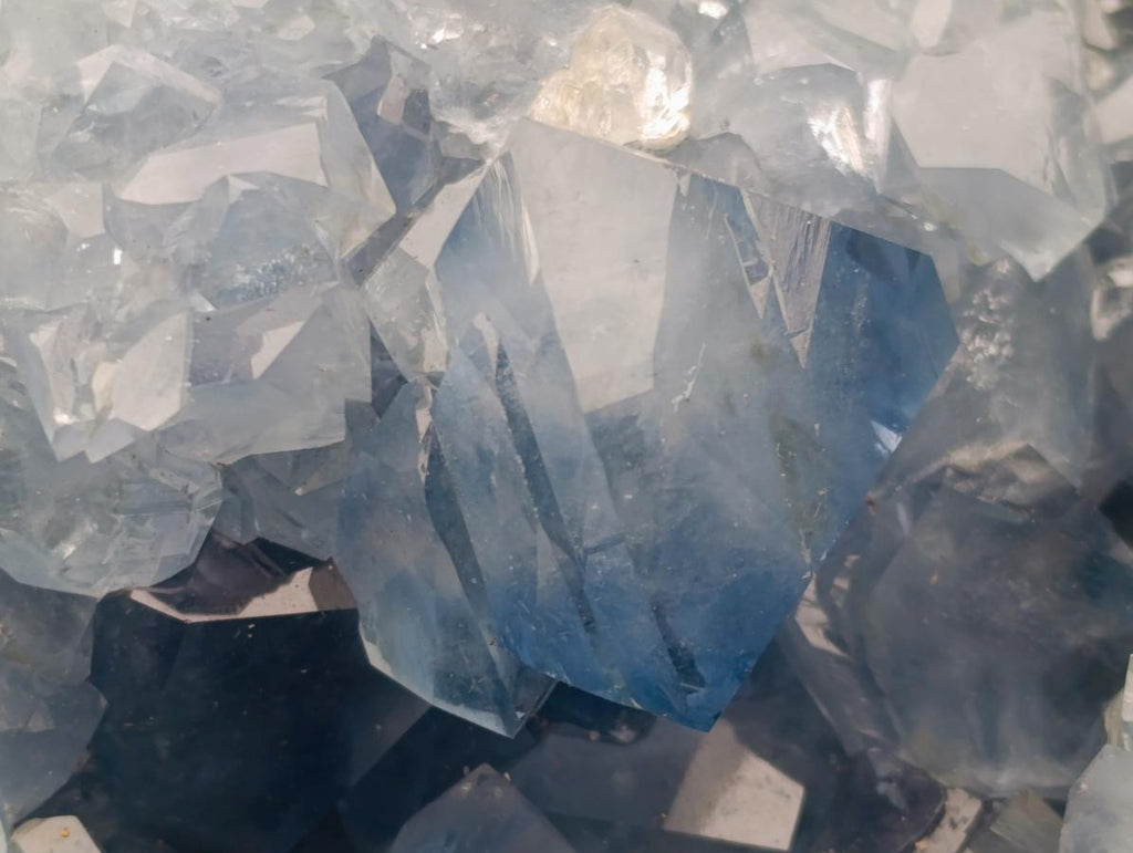 Natural Large Blue Celestite Geode Specimen x 1 From Sakoany, Madagascar - Toprock Gemstones and Minerals 