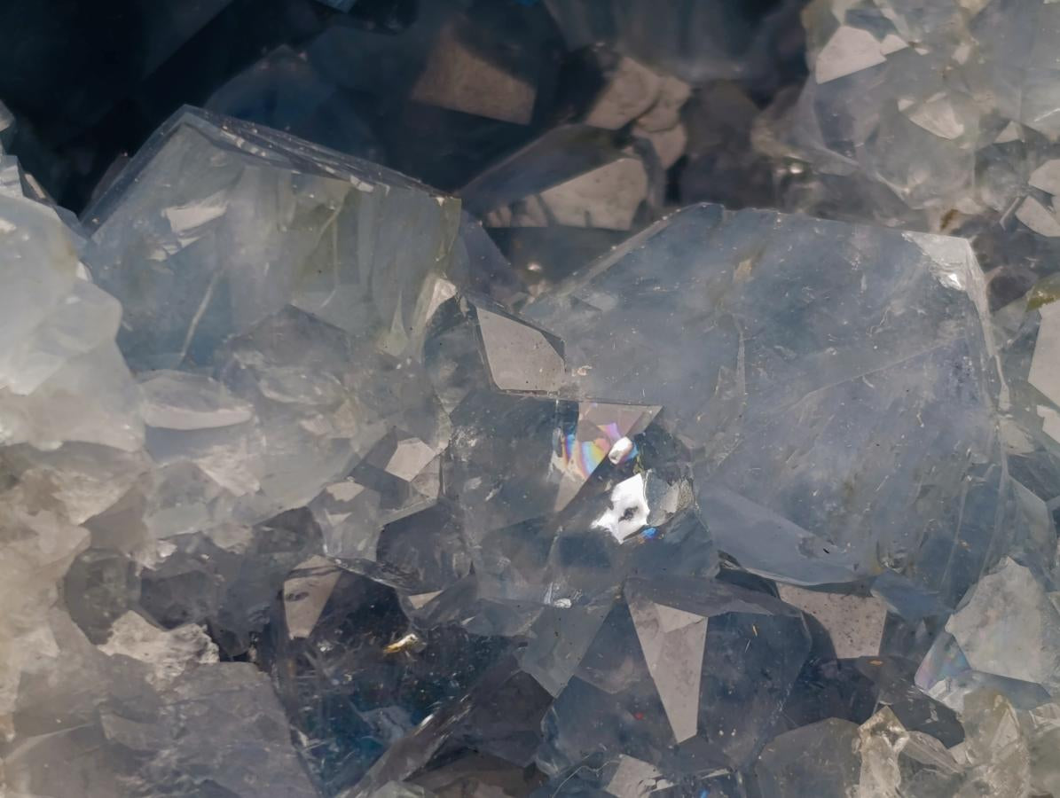 Natural Large Blue Celestite Geode Specimen x 1 From Sakoany, Madagascar - Toprock Gemstones and Minerals 