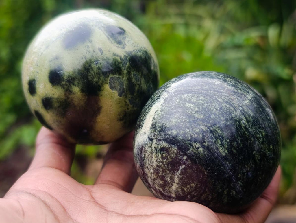 Polished Leopard Stone Spheres x 6 From Zimbabwe - Toprock Gemstones and Minerals 