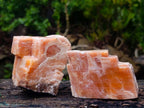 Natural Rhombohedral Sunset Orange Calcite Specimens x 6 From Spitzkop, Namibia - Toprock Gemstones and Minerals 