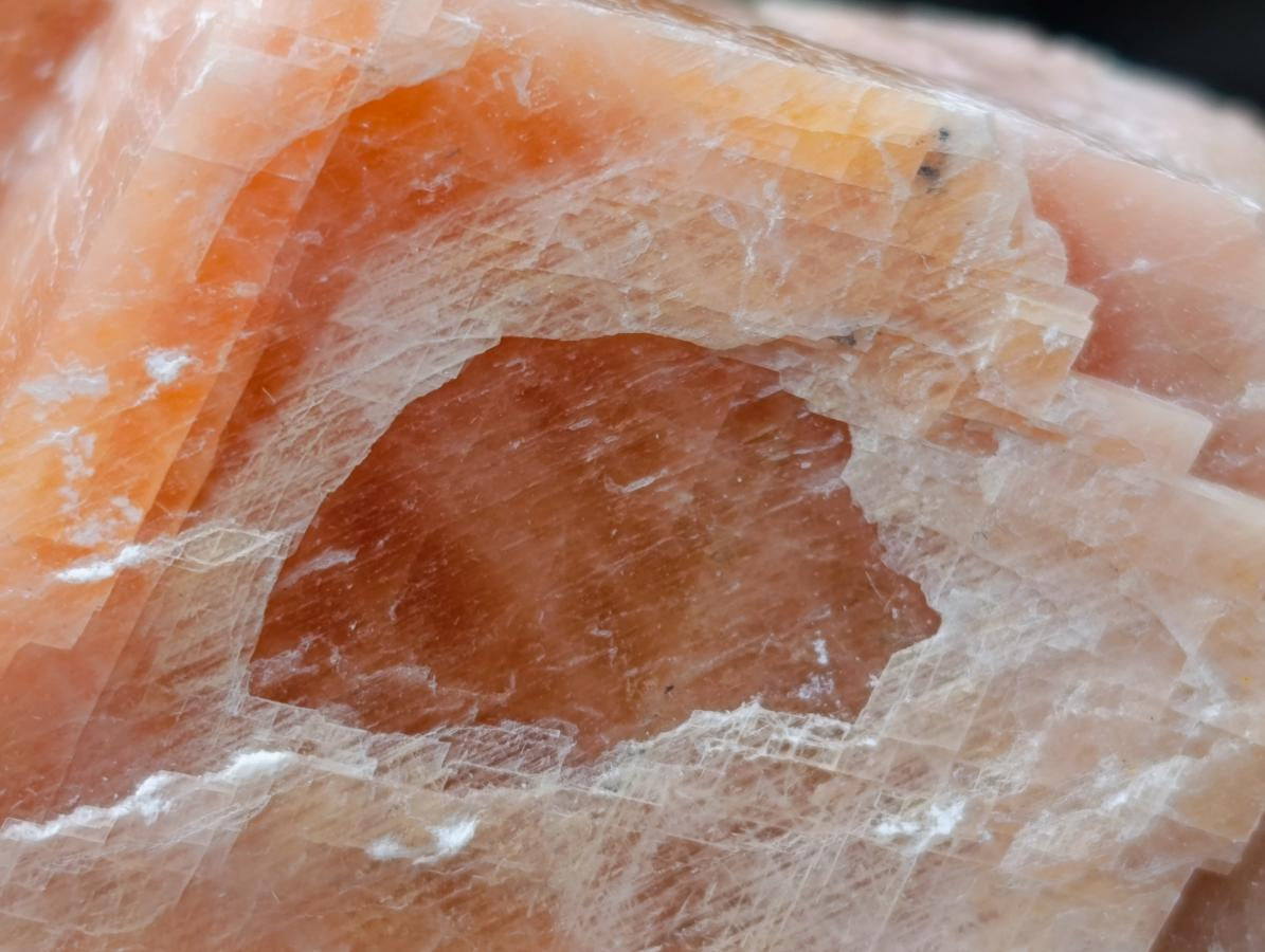 Natural Rhombohedral Sunset Orange Calcite Specimens x 6 From Spitzkop, Namibia - Toprock Gemstones and Minerals 