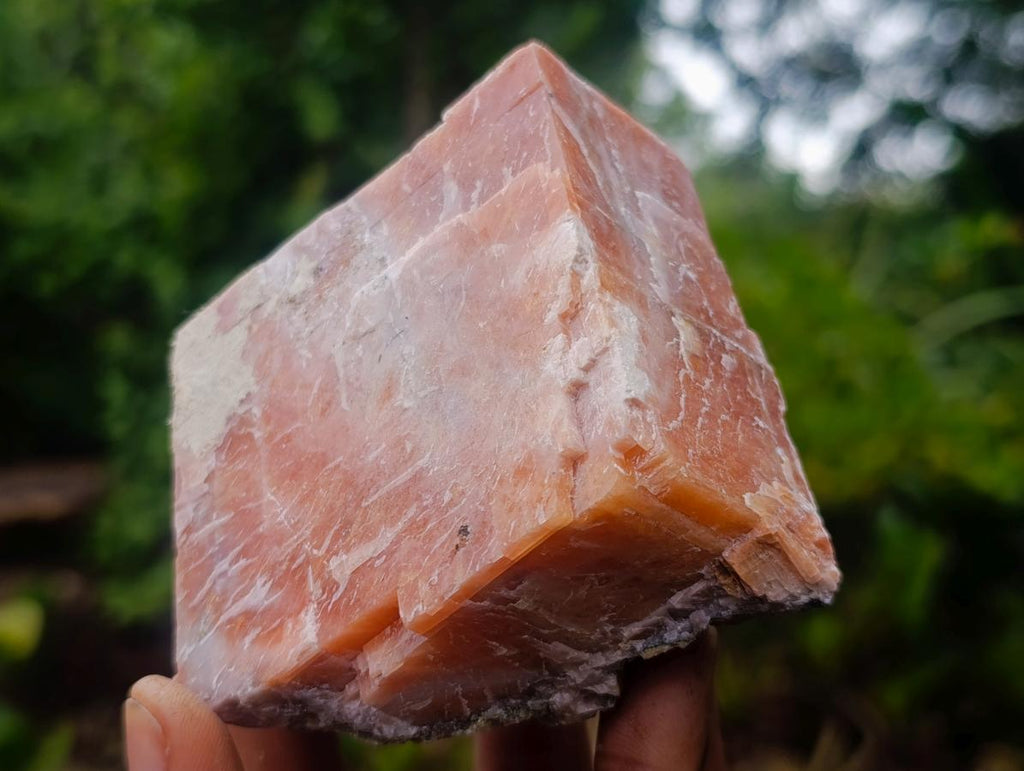 Natural Rhombohedral Sunset Orange Calcite Specimens x 6 From Spitzkop, Namibia - Toprock Gemstones and Minerals 