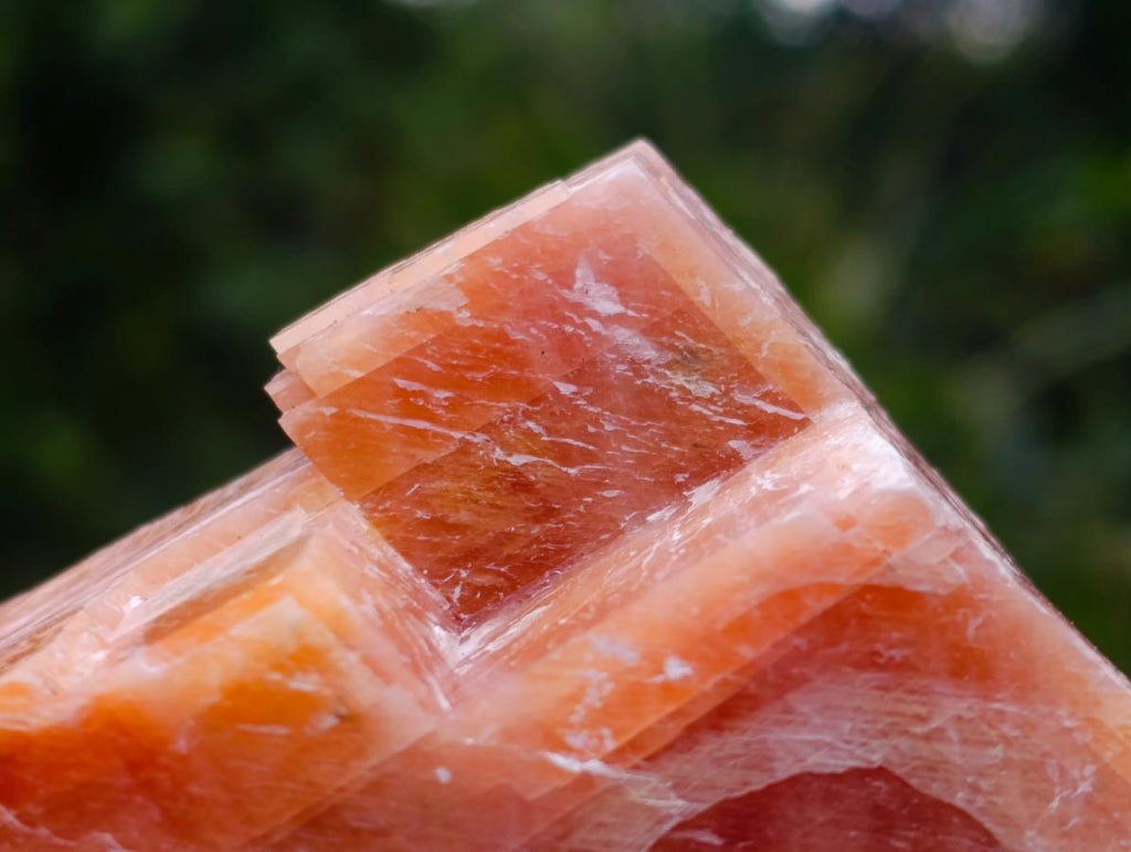 Natural Rhombohedral Sunset Orange Calcite Specimens x 6 From Spitzkop, Namibia - Toprock Gemstones and Minerals 