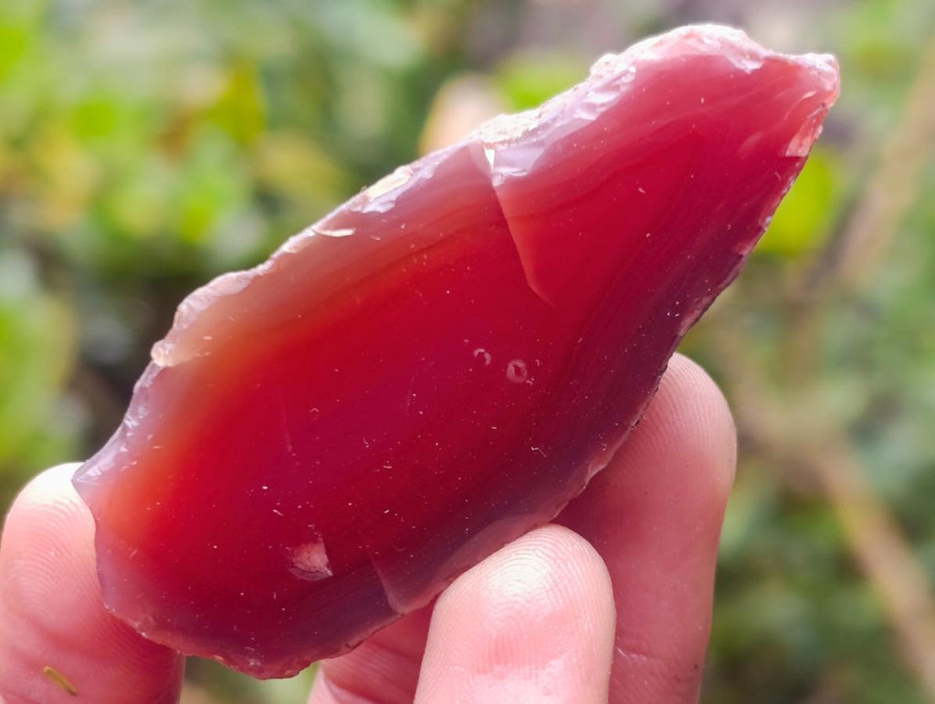Polished on One Side Red Shashe River Agate Nodules x 20 From Shashe River, Zimbabwe - Toprock Gemstones and Minerals 