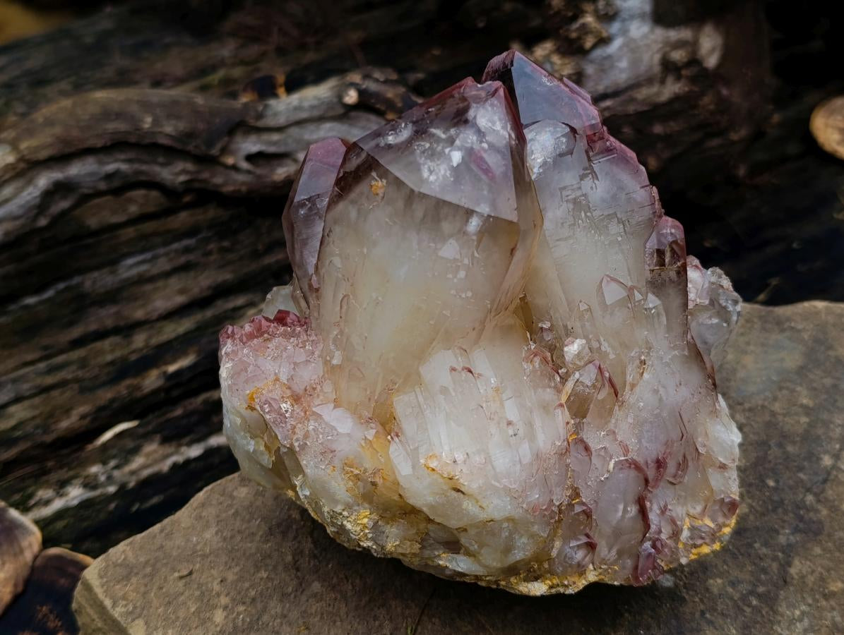 Natural Red Hematoid Quartz Clusters x 2 From Karoi, Zimbabwe - Toprock Gemstones and Minerals 