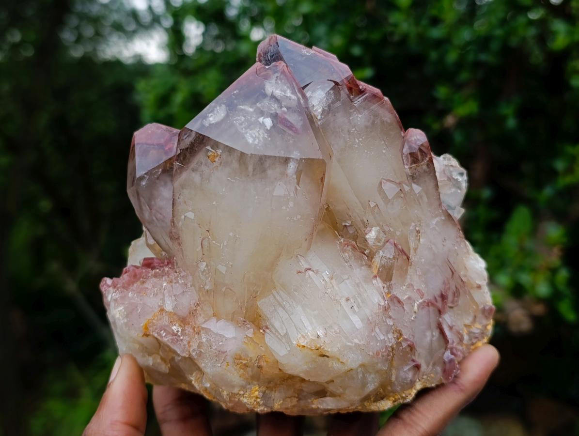 Natural Red Hematoid Quartz Clusters x 2 From Karoi, Zimbabwe - Toprock Gemstones and Minerals 