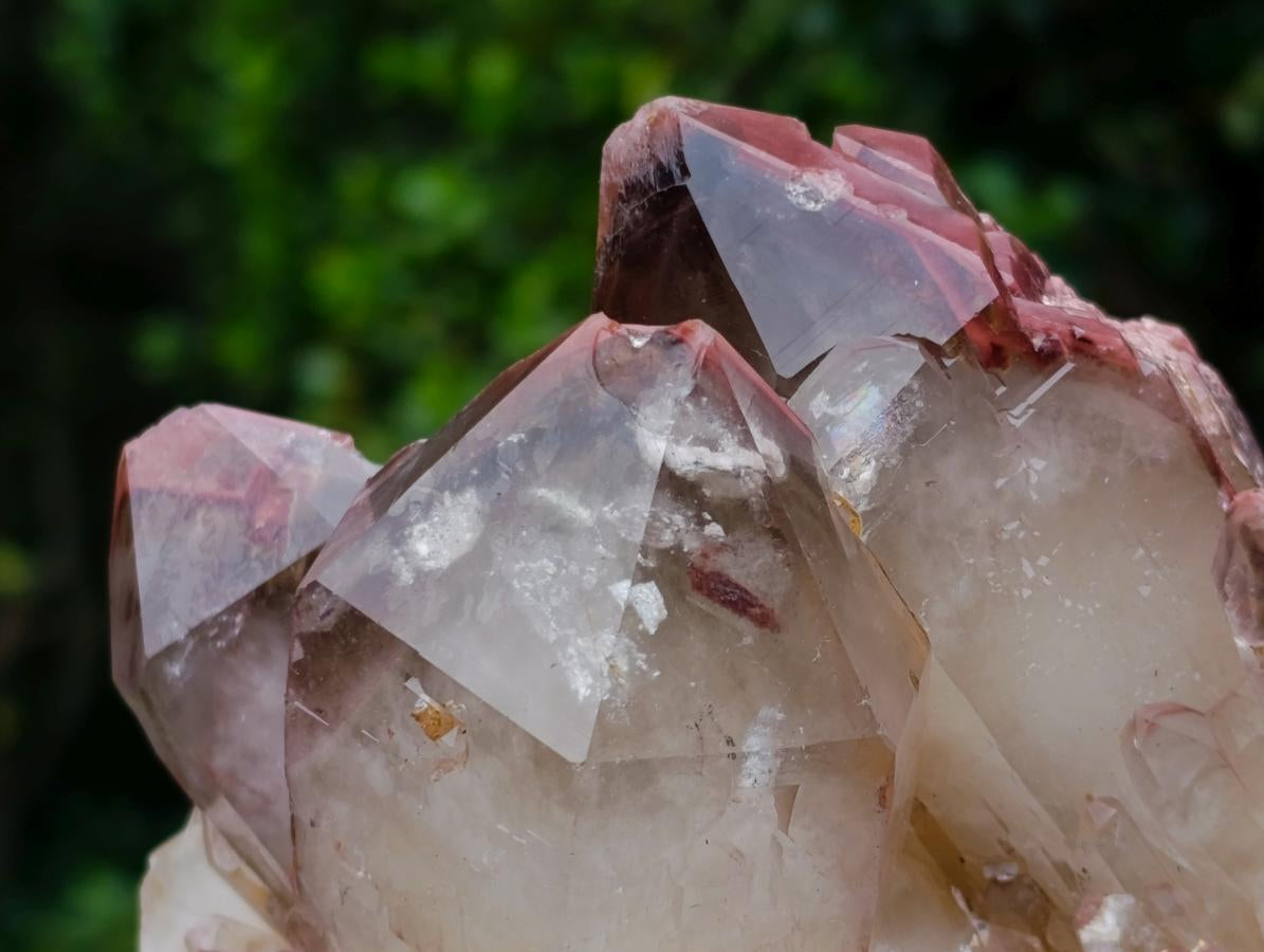 Natural Red Hematoid Quartz Clusters x 2 From Karoi, Zimbabwe - Toprock Gemstones and Minerals 