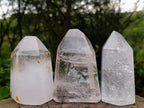 Polished Clear Quartz Display Crystals x 3 From Madagascar - Toprock Gemstones and Minerals 