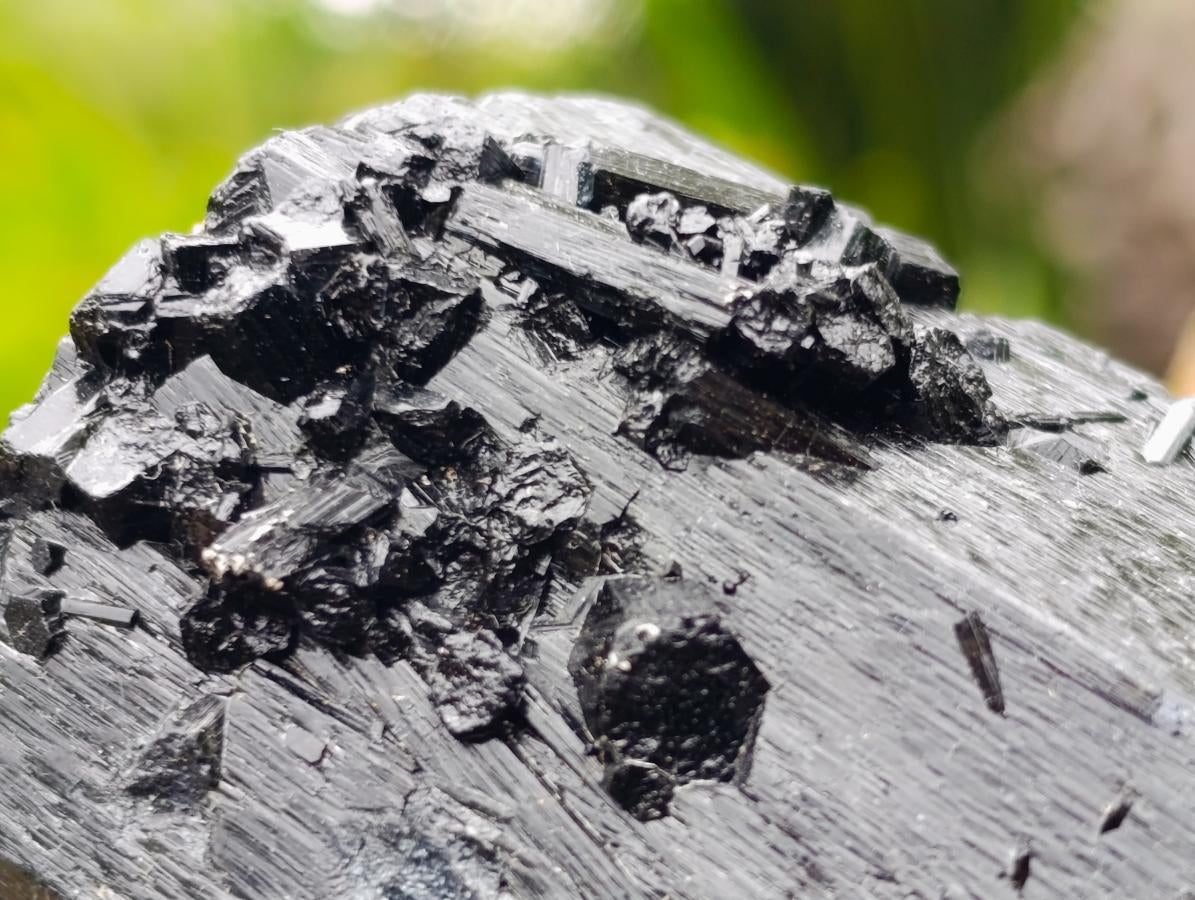 Natural Schorl Black Tourmaline Specimens x 6 From Erongo, Namibia - Toprock Gemstones and Minerals 