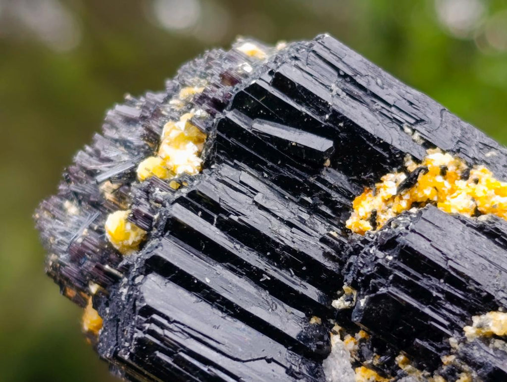 Natural Schorl Black Tourmaline Specimens x 6 From Erongo, Namibia - Toprock Gemstones and Minerals 