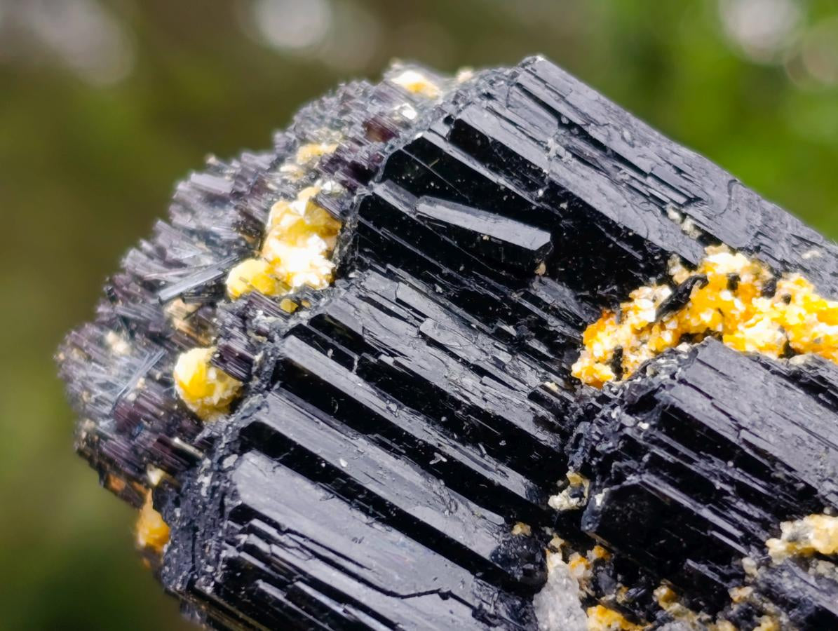 Natural Schorl Black Tourmaline Specimens x 6 From Erongo, Namibia - Toprock Gemstones and Minerals 