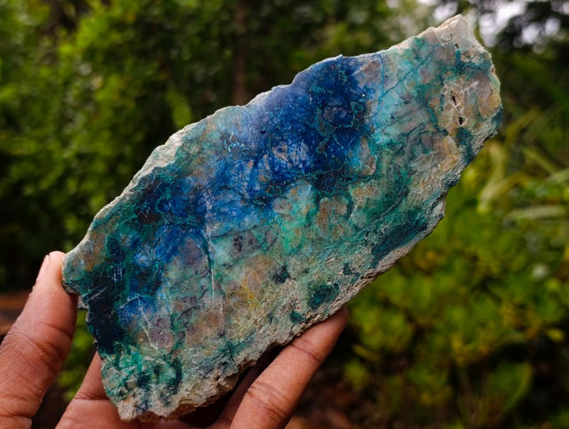 Polished One Side Shattuckite Slices x 6 From Kaokoveld, Namibia - Toprock Gemstones and Minerals 