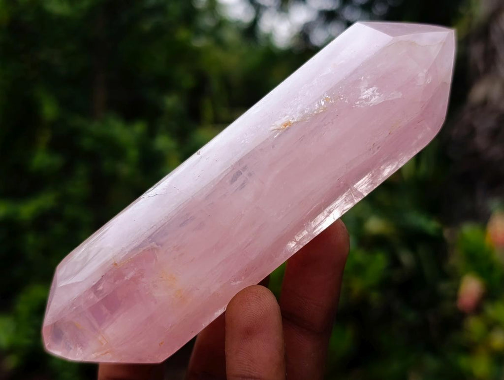 Polished Double Terminated Gemmy Rose Quartz Crystals x 6 From Madagascar - Toprock Gemstones and Minerals 
