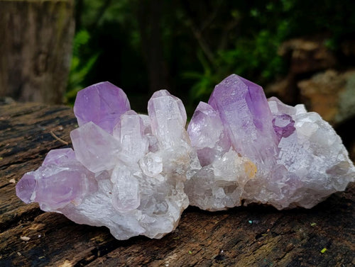 Natural Jacaranda Amethyst Crystal Clusters x 6 From Mumbwa, Zambia - Toprock Gemstones and Minerals 
