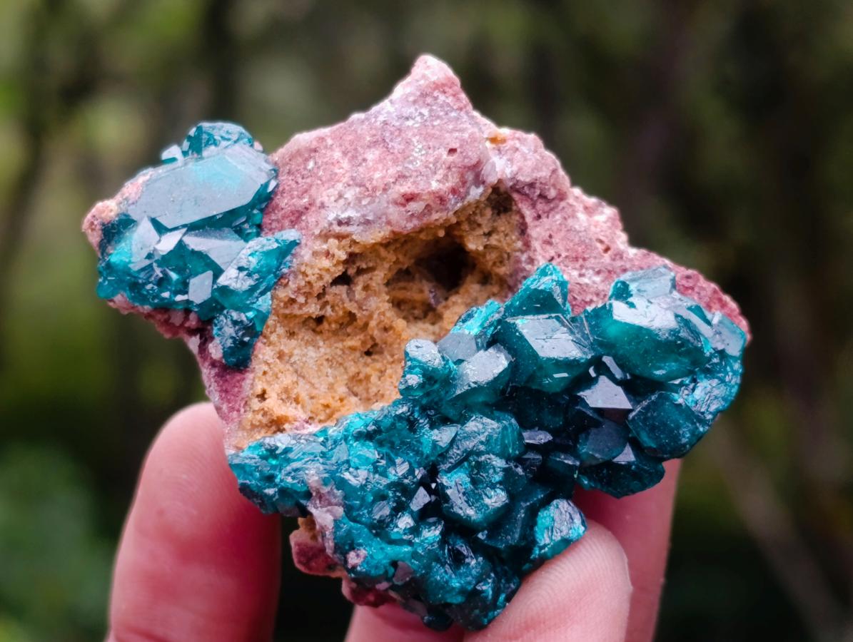 Natural Dioptase on Dolomite Specimens x 12 From Likasi, Congo - Toprock Gemstones and Minerals 