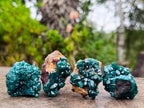Natural Dioptase on Dolomite Specimens x 12 From Likasi, Congo - Toprock Gemstones and Minerals 