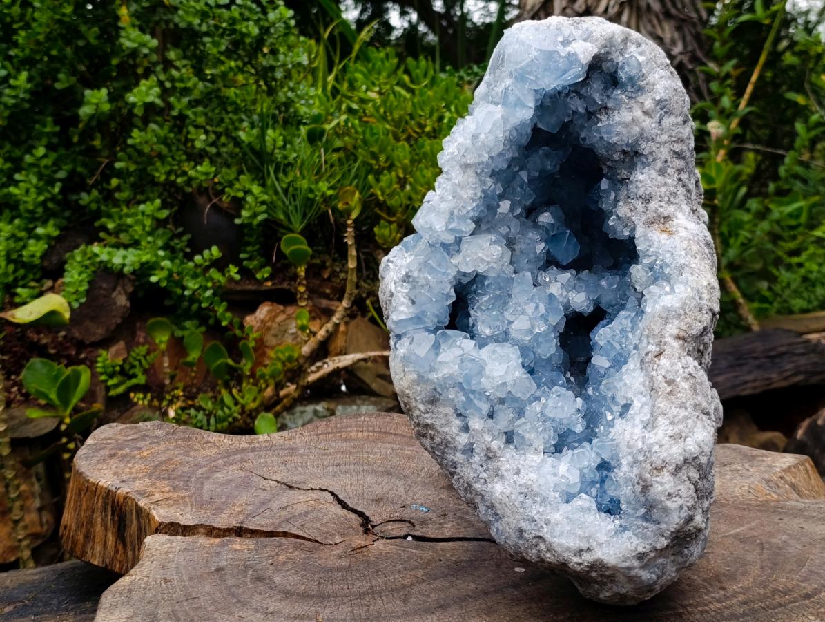 Natural XXL Blue Celestite Geode Specimen x 1 From Sakoany, Madagascar - Toprock Gemstones and Minerals 