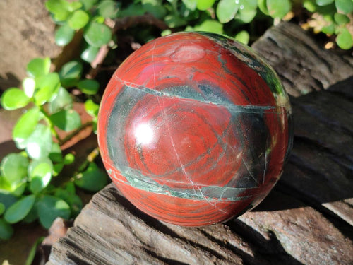 Polished Bloodstone Spheres x 2 From Swaziland - Toprock Gemstones and Minerals 