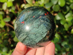 Polished Bloodstone Spheres x 2 From Swaziland - Toprock Gemstones and Minerals 