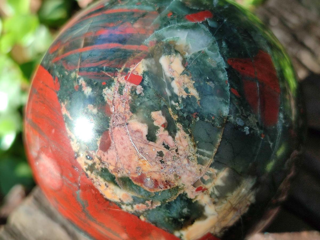 Polished Bloodstone Spheres x 2 From Swaziland - Toprock Gemstones and Minerals 