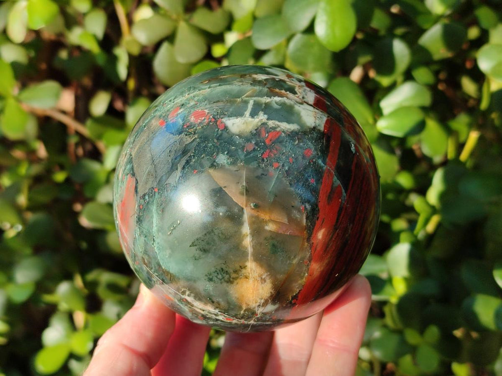 Polished Bloodstone Spheres x 2 From Swaziland - Toprock Gemstones and Minerals 